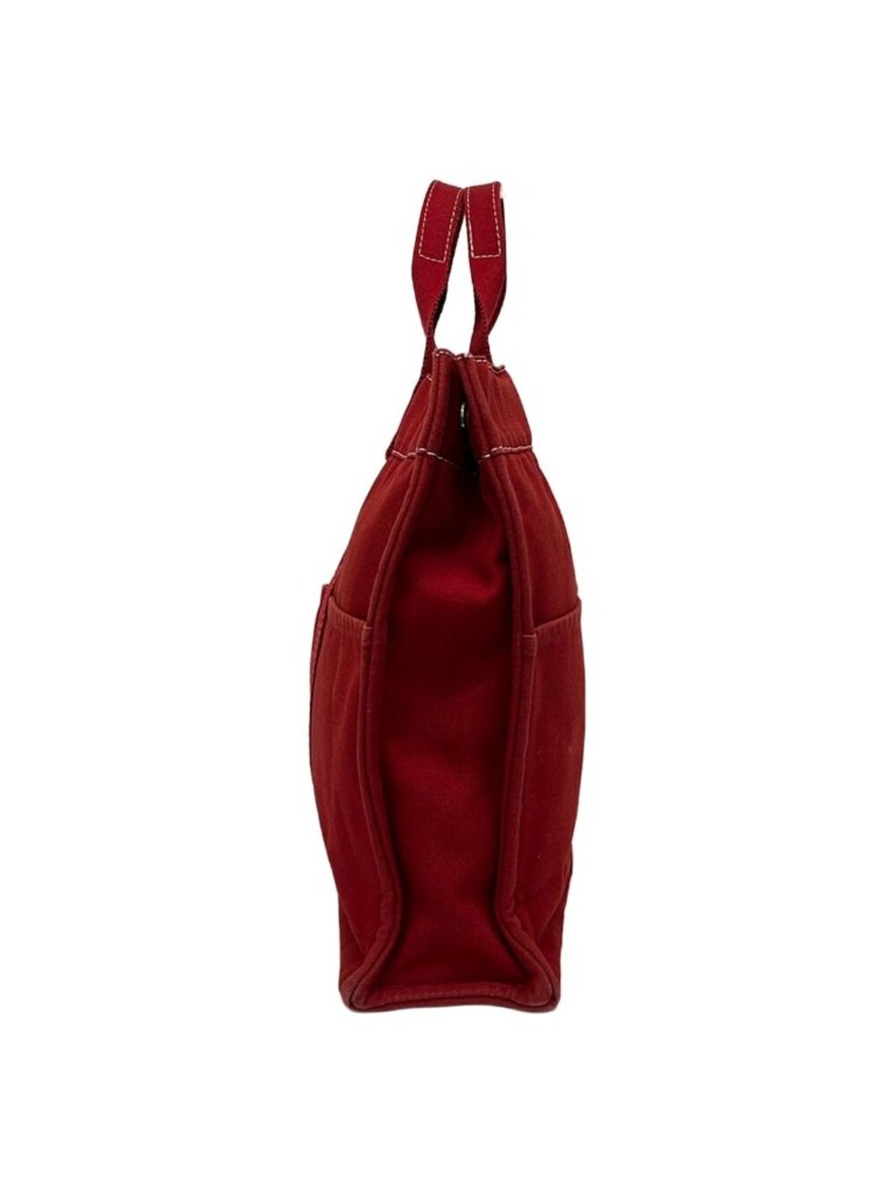 Hermes Tote Sac Deauville MM Red - Picture 4 of 10